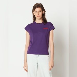 Sandro THANKS t-shirt in purple